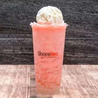 Strawberry Ice Blended With Lychee Jelly & Ice Cream (45)
